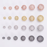 Silver Zircon Spacer Bead for DIY Jewelry Making