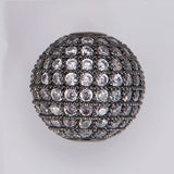 Silver Zircon Spacer Bead for DIY Jewelry Making