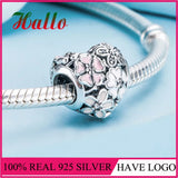 Poetic Blooms Charm Bead for Bracelets, Mixed Enamels 925 Fine Jewelry