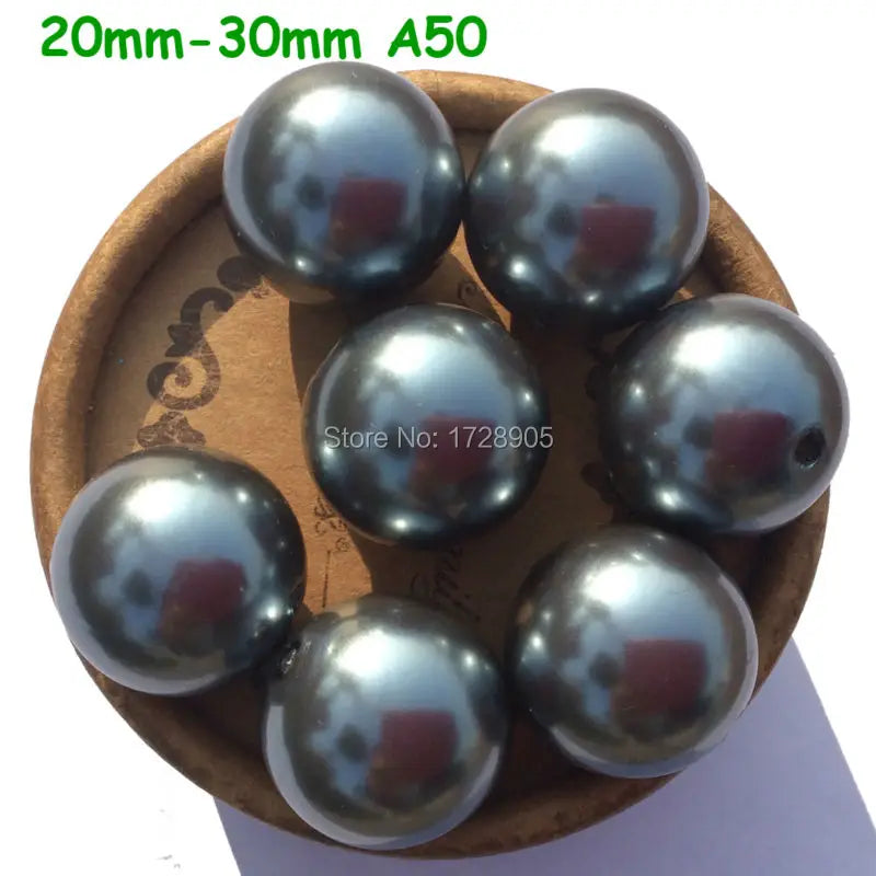 Grey Acrylic ABS Pearl Beads for Jewelry Making 6mm-30mm A50