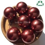 Burgundy Acrylic Pearl Beads 6mm-30mm Round Beads for DIY