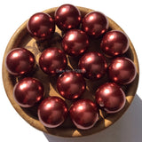 Burgundy Acrylic Pearl Beads 6mm-30mm Round Beads for DIY