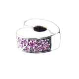 Pink Arcs of Love Clip Charm 925 Silver Jewelry