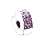 Pink Arcs of Love Clip Charm 925 Silver Jewelry