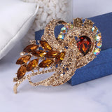 Alloy Inlaid Rhinestone Brooch Fashionable High-end Clothing Accessories Pin
