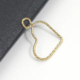 14K Gold-Filled Heart Pentagram Pendant Charm