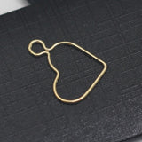 14K Gold-Filled Heart Pentagram Pendant Charm