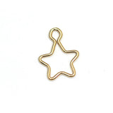 14K Gold-Filled Heart Pentagram Pendant Charm