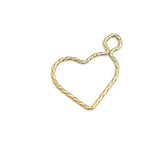 14K Gold-Filled Heart Pentagram Pendant Charm