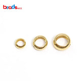 14k Filled Spacer Beads Metal Big Hole Beads for DIY Jewelry Making