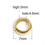 14k Filled Spacer Beads Metal Big Hole Beads for DIY Jewelry Making