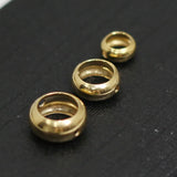 14k Filled Spacer Beads Metal Big Hole Beads for DIY Jewelry Making