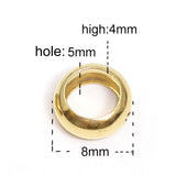 14k Filled Spacer Beads Metal Big Hole Beads for DIY Jewelry Making