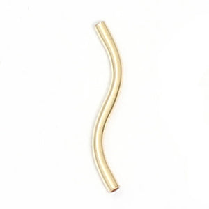 14k Gold-Filled Smooth Fan Bent Tube Jewelry Finding