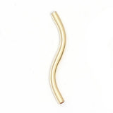 14k Gold-Filled Smooth Fan Bent Tube Jewelry Finding