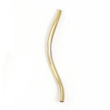 14k Gold-Filled Smooth Fan Bent Tube Jewelry Finding