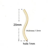 14k Gold-Filled Smooth Fan Bent Tube Jewelry Finding