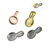 925 Sterling Silver Pendant Bail Flat Pad Bails