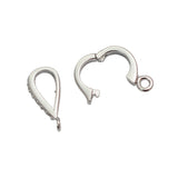 925 Silver Zircon Fold Over Clasp Chain Clasp Diy Jewelry