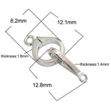 925 Silver Zircon Fold Over Clasp Chain Clasp Diy Jewelry