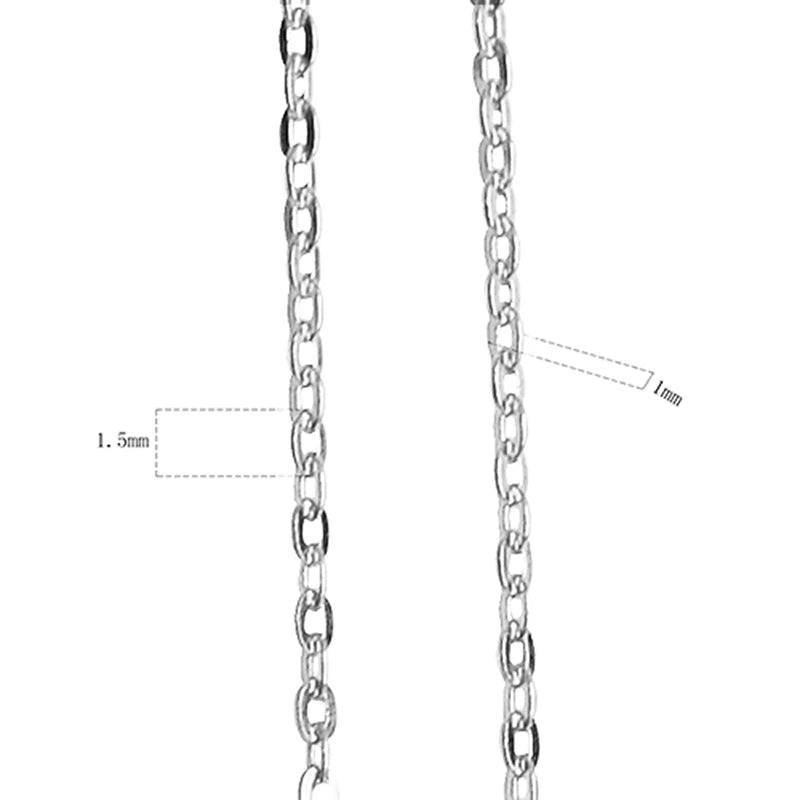 925 Sterling Silver Bulk Necklace Round Cable Chain for Women