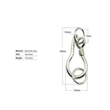 925 Silver Chain Clasp Hook Eye for Necklace DIY Jewelry 30879