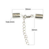 925 Sterling Silver Clasp Cord End for Bracelet