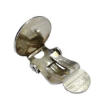 925 Silver Clip-On Earring Blank Base 12mm Round Flat Pad DIY Jewelry