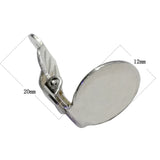 925 Silver Clip-On Earring Blank Base 12mm Round Flat Pad DIY Jewelry