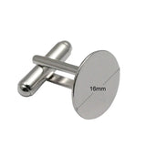 Sterling Silver Cufflink Blanks with Flat Pad DIY for him