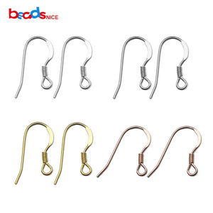 925 Sterling Silver Earring Hooks with Ball - ID25408