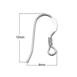 925 Sterling Silver Earring Hooks with Ball - ID25408