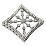 925 Silver Necklace Jewelry Square Clasp Bead