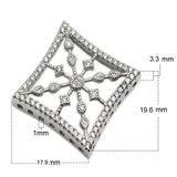 925 Silver Necklace Jewelry Square Clasp Bead