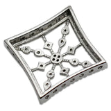 925 Silver Necklace Jewelry Square Clasp Bead