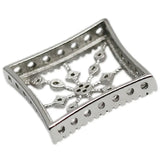 925 Silver Necklace Jewelry Square Clasp Bead