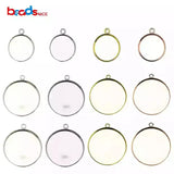 925 Silver Bezel Pendant Setting Blank for DIY Jewelry