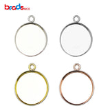 925 Silver Bezel Pendant Setting Blank for DIY Jewelry
