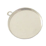 925 Silver Bezel Pendant Setting Blank for DIY Jewelry