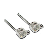 925 Silver Zircon Stud Earrings Woman Jewelry