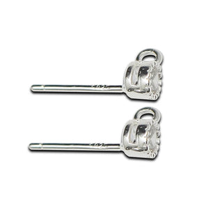 925 Silver Zircon Stud Earrings Woman Jewelry