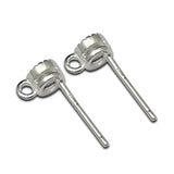 925 Silver Zircon Stud Earrings Woman Jewelry