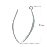 925 Silver Hoop Earrings DIY Hook 0.9mm Height