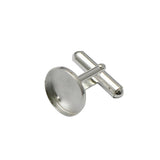 925 Sterling Silver 14mm Cufflinks Base Jewelry DIY for Her