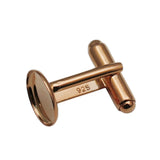 925 Silver Cufflinks 12mm DIY Jewelry Blanks