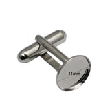 925 Silver Cufflinks 12mm DIY Jewelry Blanks