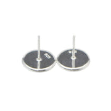 925 Silver Earring Stud Base for 12mm Cabochons Wedding Jewelry