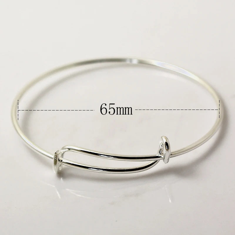 Adjustable Bangle Charm Bracelet Blanks for Women