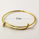 Adjustable Bangle Charm Bracelet Blanks for Women
