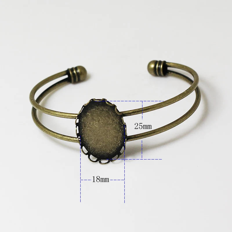 Beadsnice Base Cuff Bracelet 18x25mm Oval DIY Jewelry Supplies